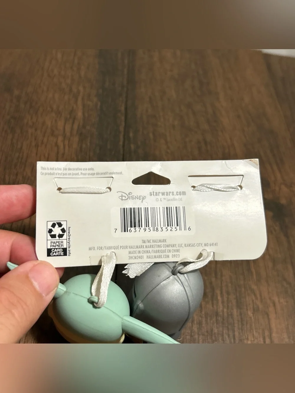 Hallmark Better Together Star Wars The Mandalorian & Grogu Set of 2 Ornaments NW